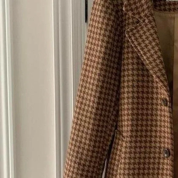 ABERCROMBIE | HOUNDSTOOTH WOOL DAD COAT🧥💫 - Picture 2 of 5